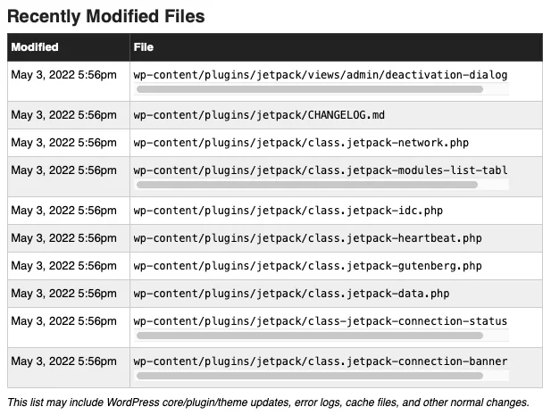 Check for Modified Files